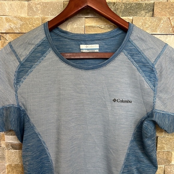 Columbia Blue Omni-Shade UPF 50 Solar Chill Short Sleeve Tee M - Picture 4 of 10